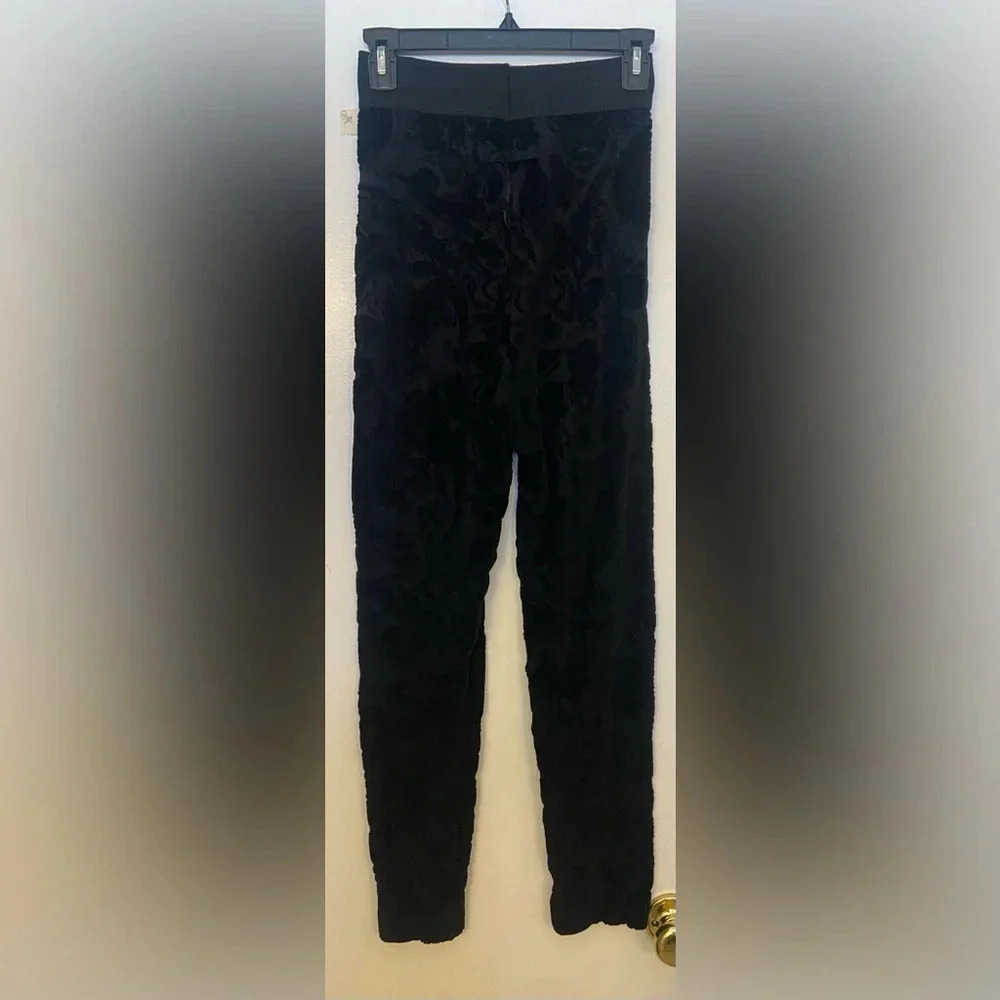 NWT Jean Paul Gaultier Maille Vintage 90's Velvet Evil Eye Leggings Black Size M